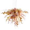 Amber chandelier hand blown glass chihuly