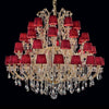 Red maria theresa chandelier