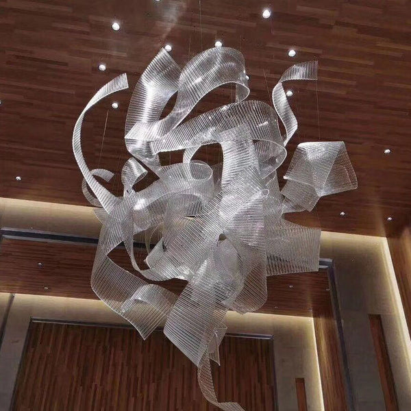 Simple modern acrylic art chandelier