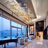 Amber Spiral glass chandelier