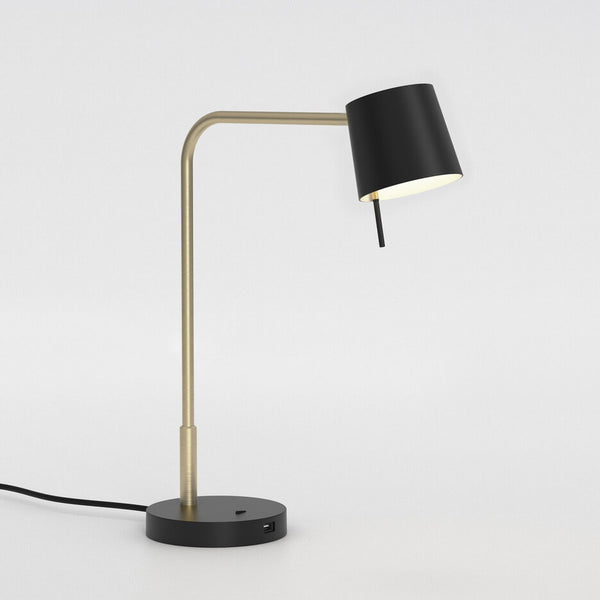 Modern black hotel reading lamp