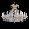 Wide Chrome crystal chandelier