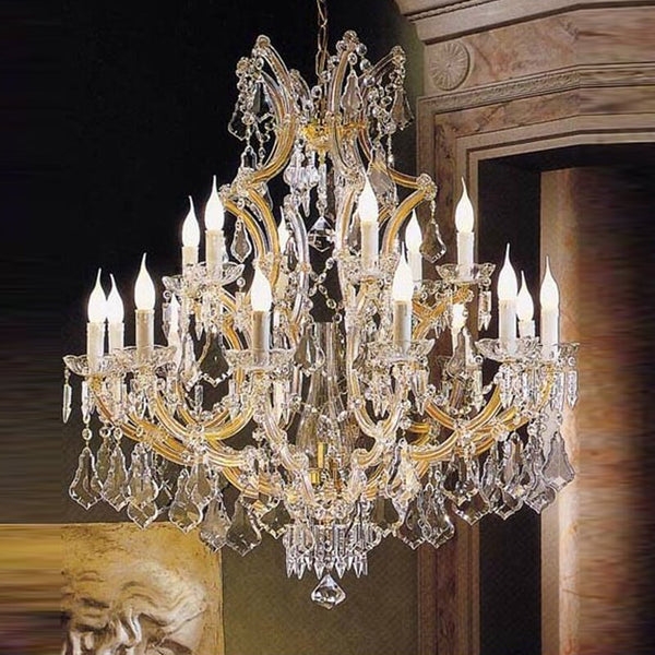 Hotel foyer custom lamp maria theresa lustre
