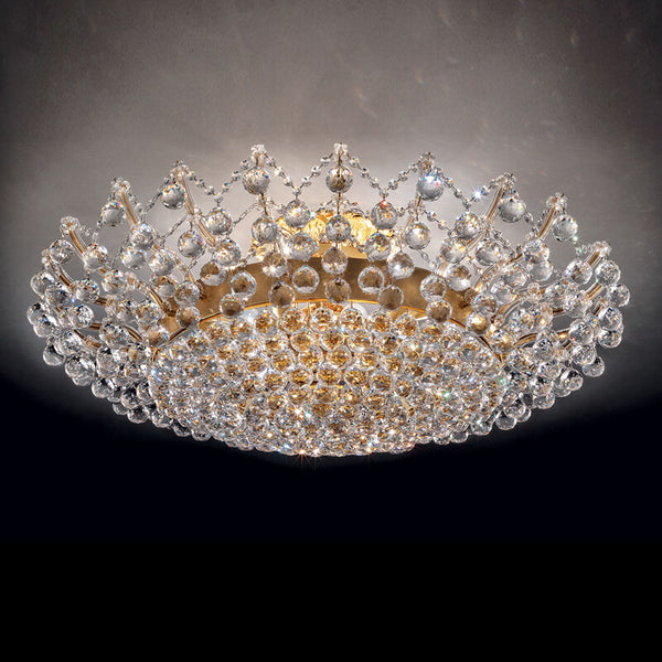 Maria theresa flush mount crystal chandelier